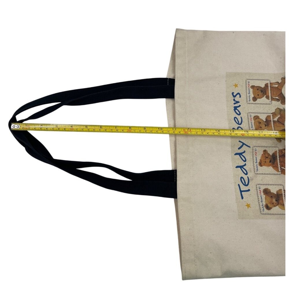 USPS Postage 2002 Stamps Teddy Bear Canvas Tote Bag - Picture 7 of 7